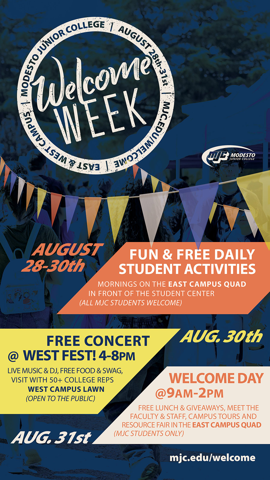 Welcome Week August 28th-31st
