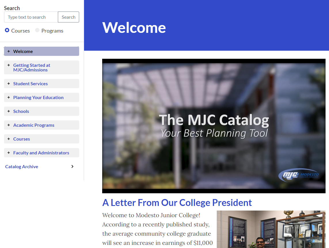 MJC's 2022-2023 Online College Catalog