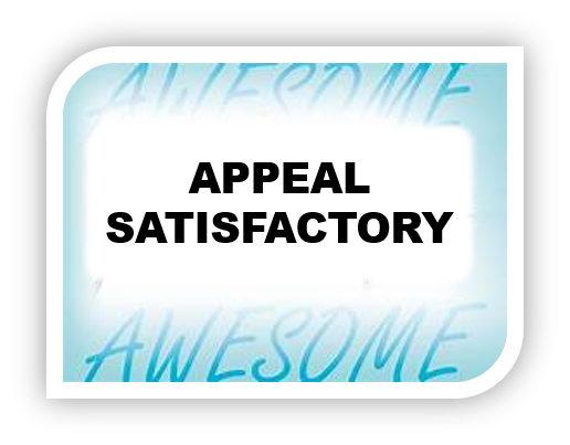 appeal satisfactory
